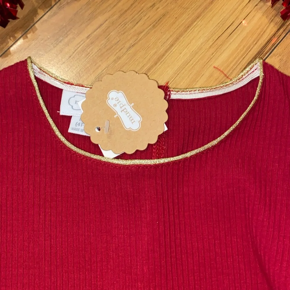Mud Pie Reindeer T-Shirt Dress in Size 4T-5T - Picture 5 of 6